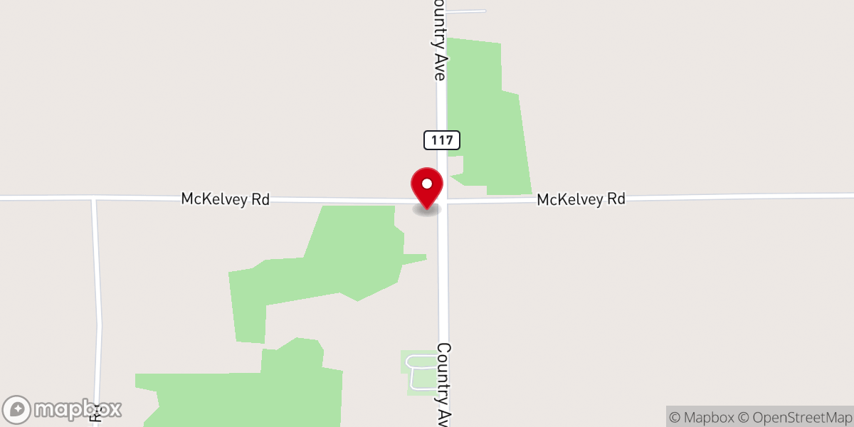 Map showing location of Bethlehem Lutheran Church