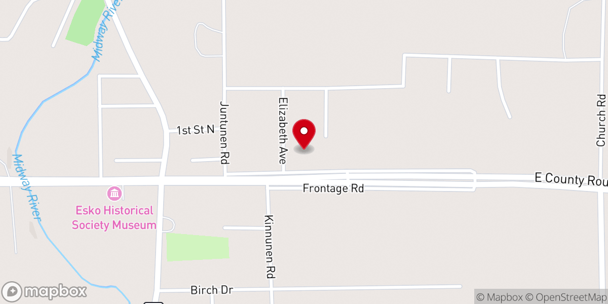 Map showing location of St. Matthews Lutheran Church