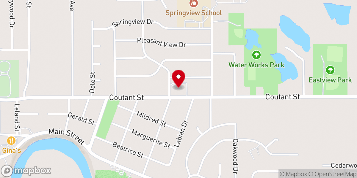 Map showing location of Holy Cross Lutheran Church