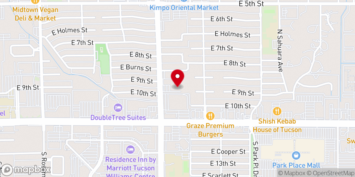 Map showing location of Rincon Congregational United Church of Christ
