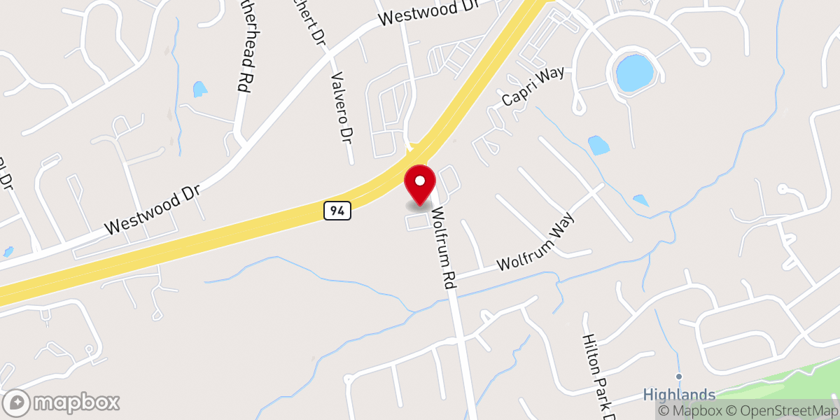 Map showing location of St John's United Church of Christ