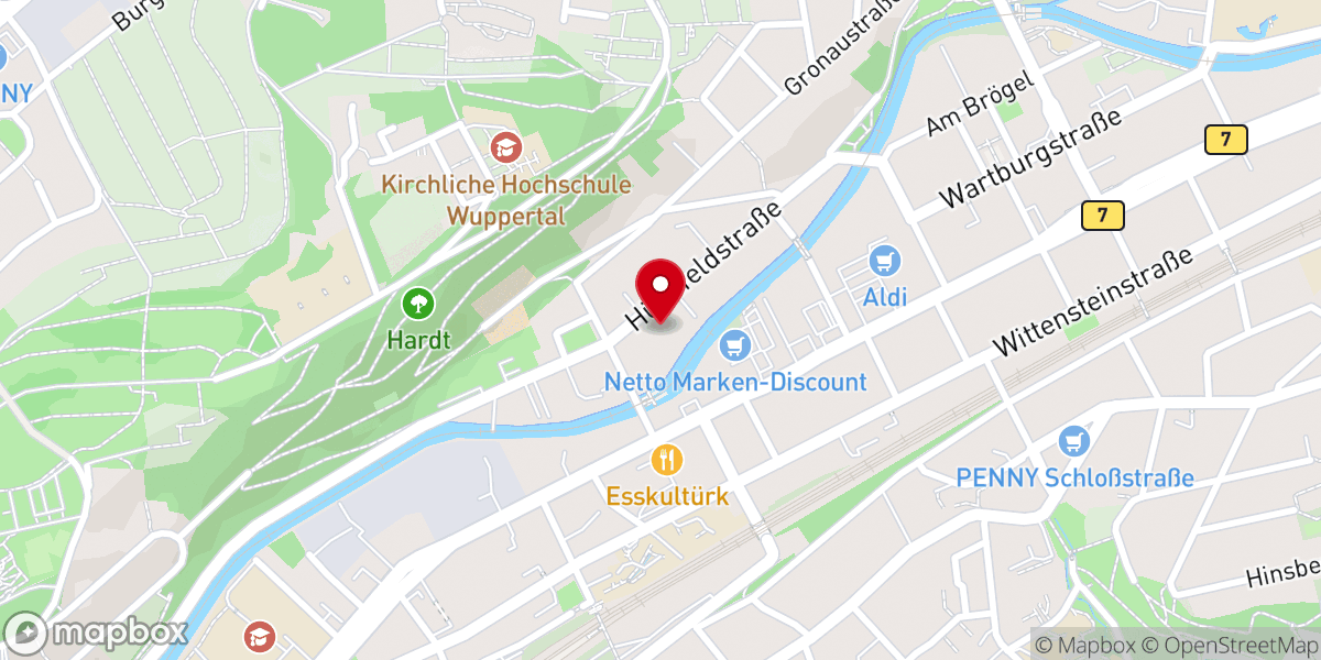 Map showing location of Herz Jesu