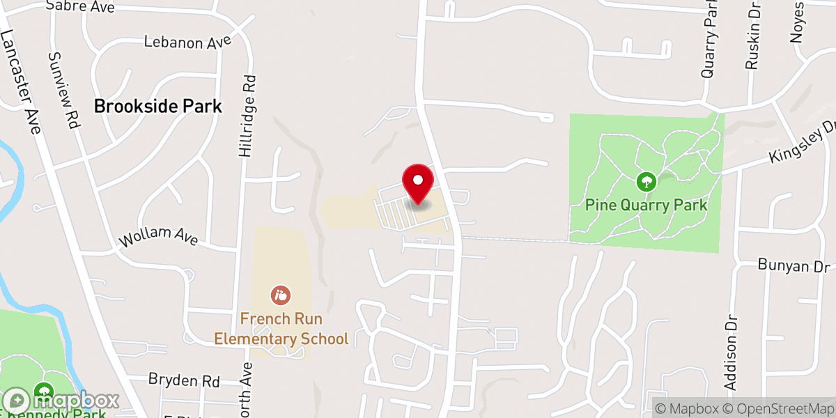 Map showing location of St. Pius X School