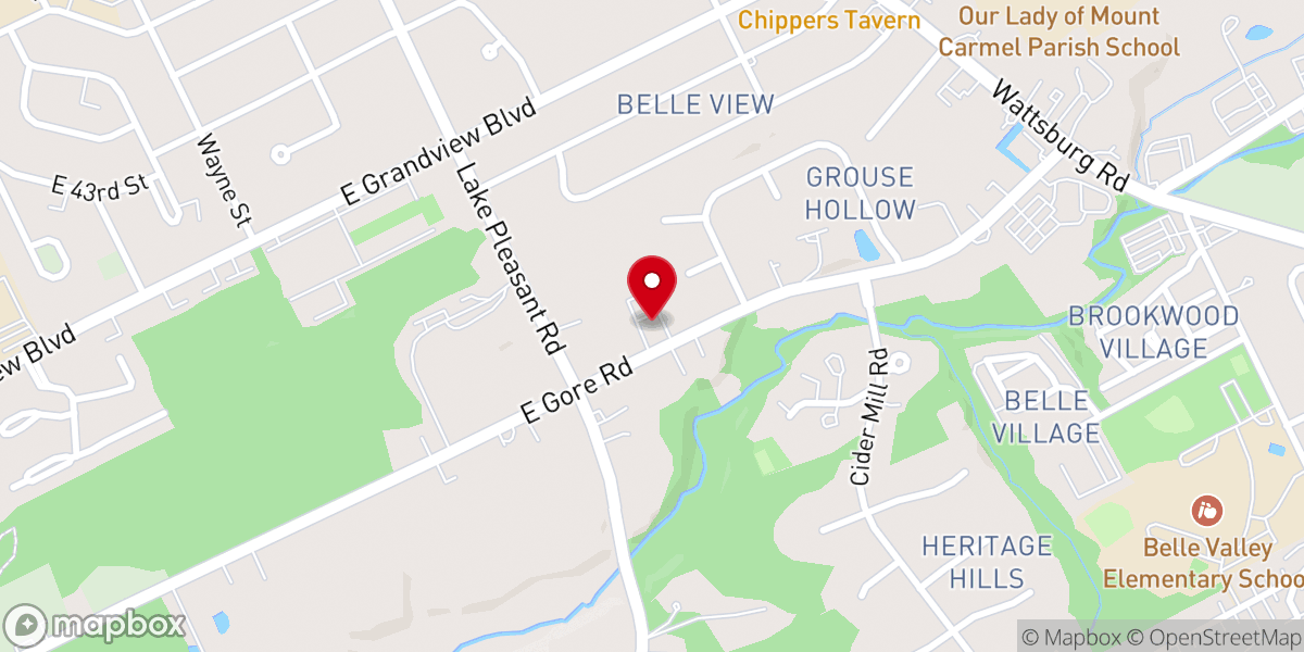 Map showing location of Grandview Alliance Church