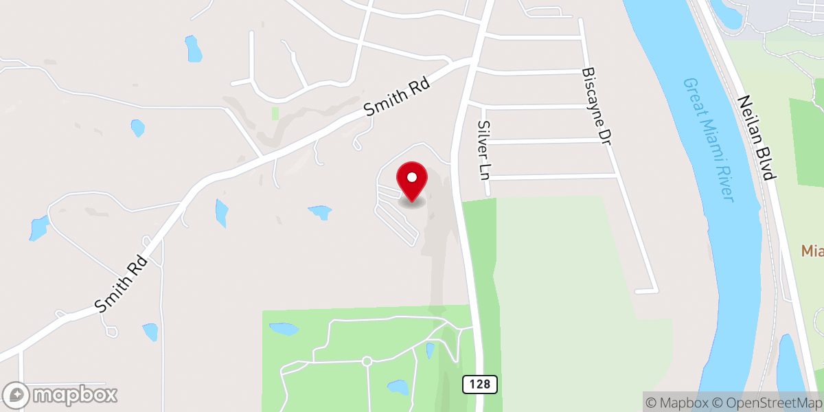 Map showing location of First Baptist Church of Hamilton