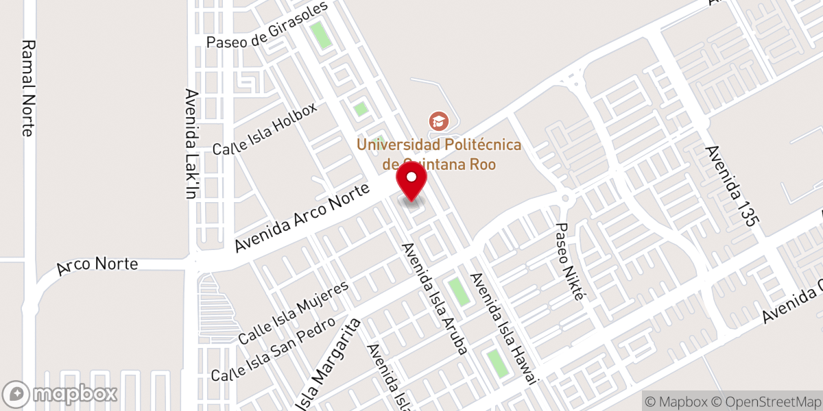 Map showing location of Centro Pastoral San Juan Bosco
