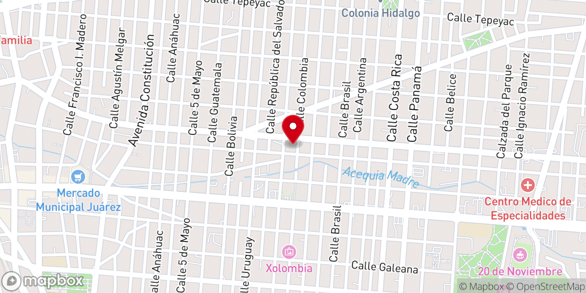 Map showing location of Obispado de Ciudad Juárez