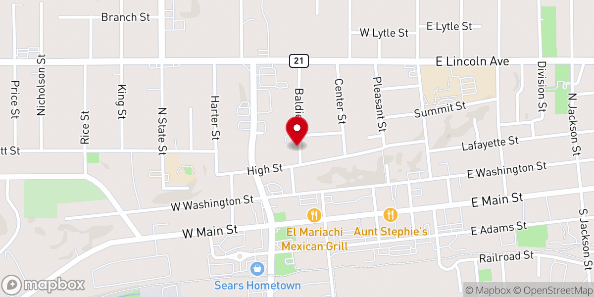 Map showing location of SS Peter & Paul Catholic School
