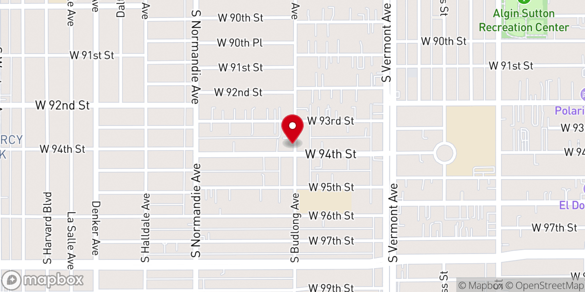 Map showing location of Sunnyside Baptist Church
