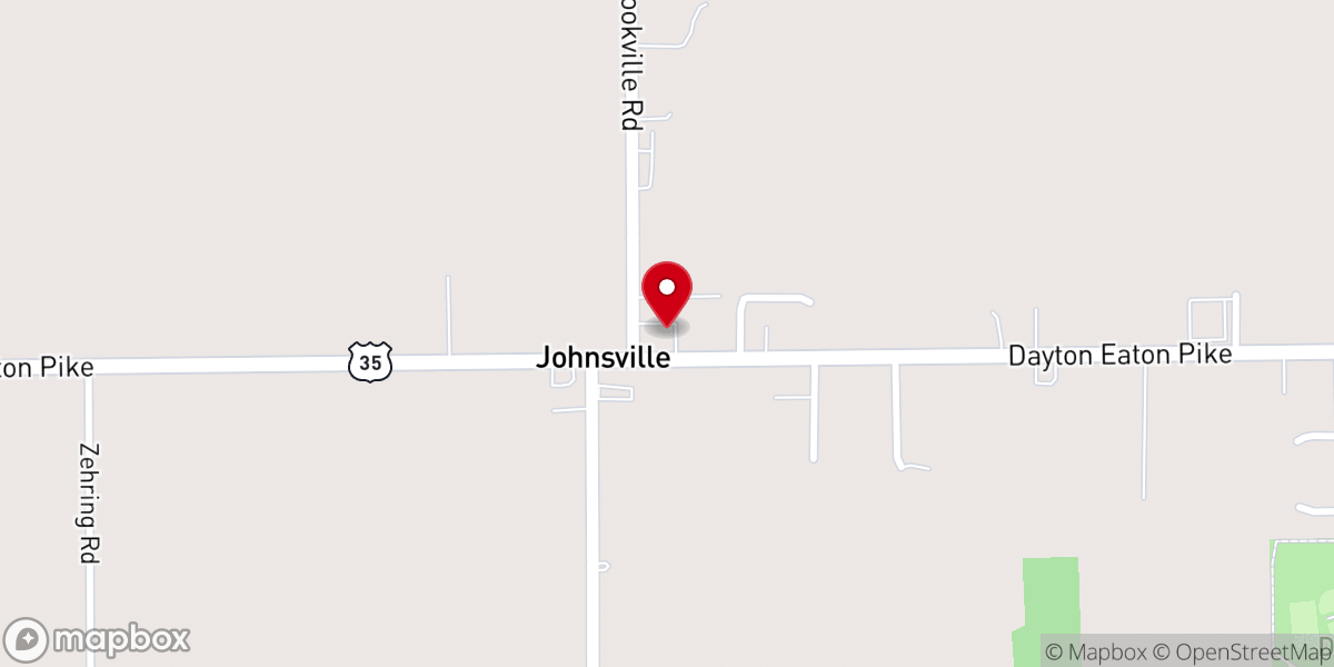 Map showing location of New Lebanon church of Christ