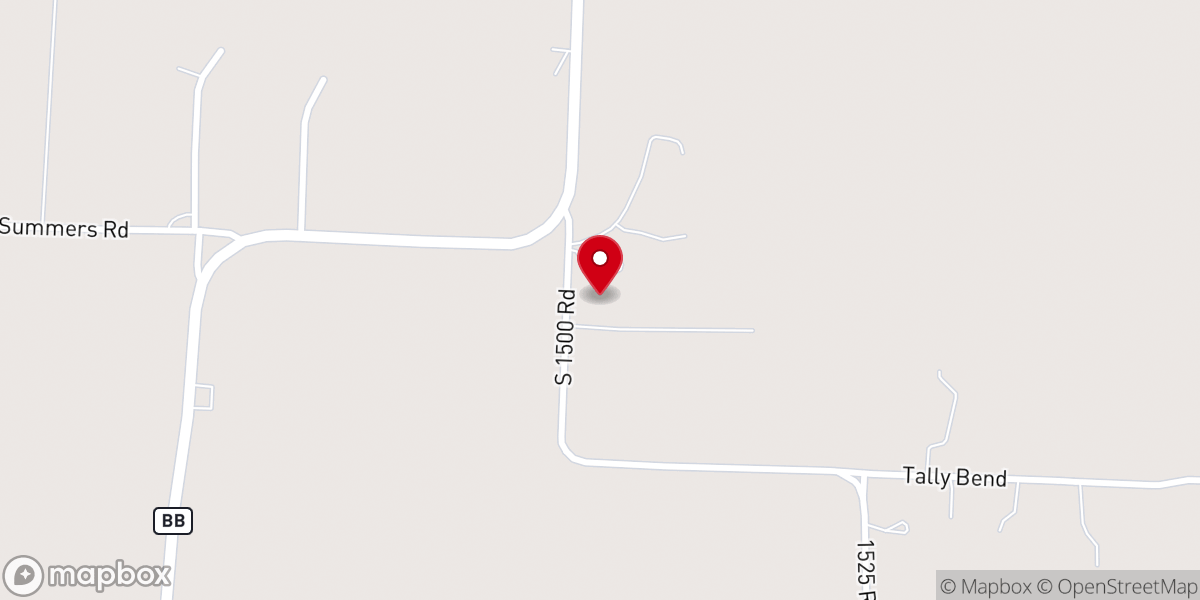 Map showing location of Bethel Missionary Baptist Church
