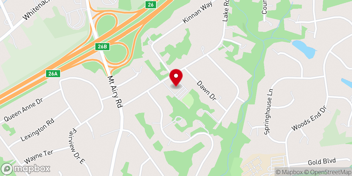 Map showing location of Somerset Hills Lutheran Church