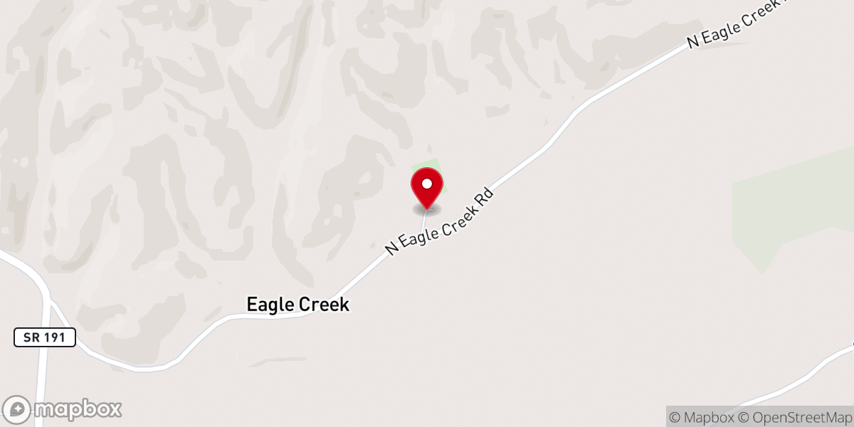 Map showing location of Eagle Creek Baptist Church