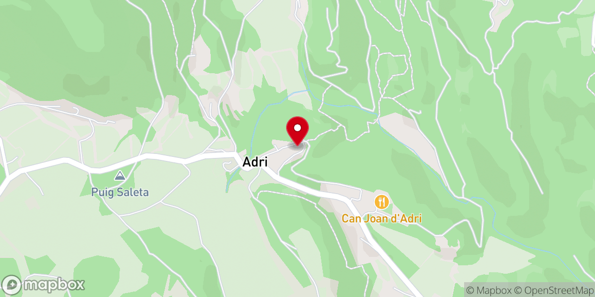 Map showing location of Iglesia de Sant Llorenç d'Adri