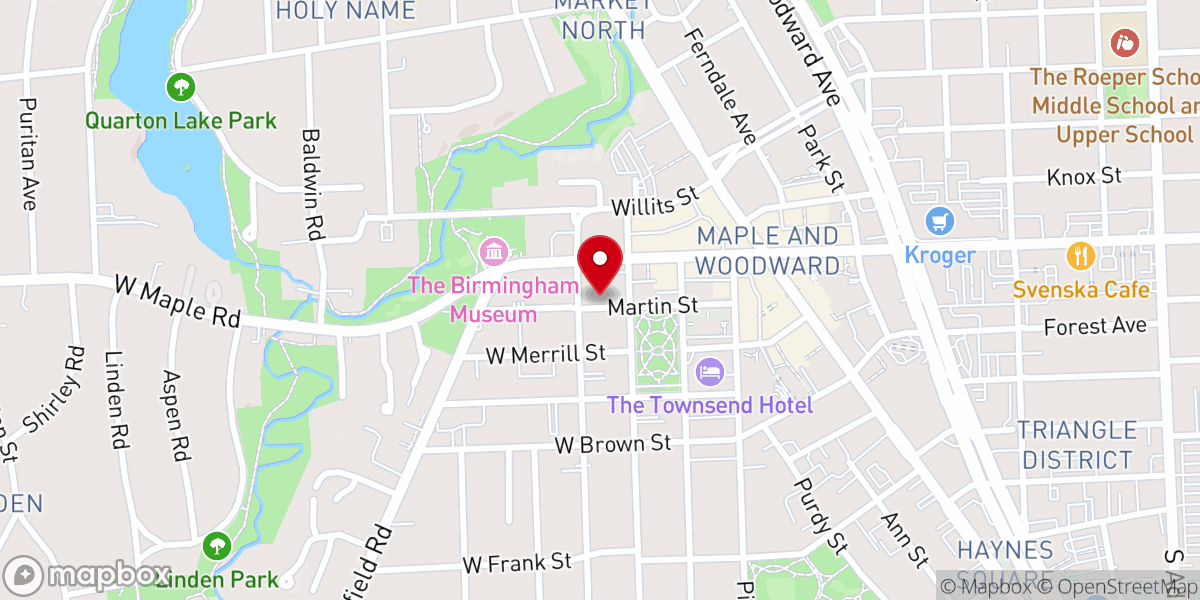 Map showing location of St James Episcopal Church