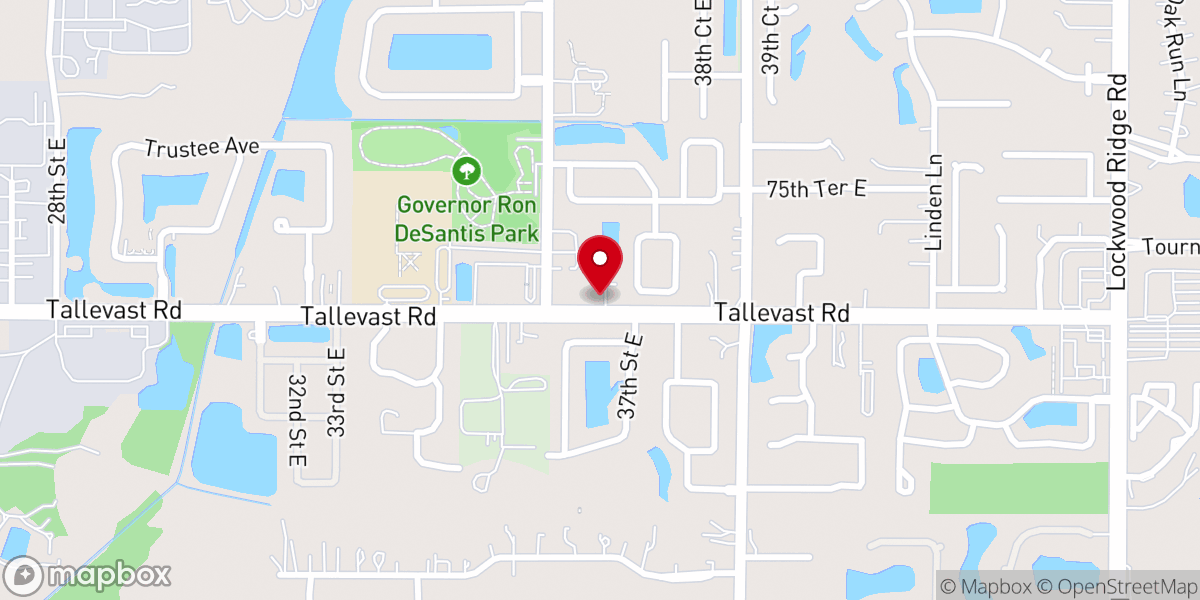 Map showing location of Sarasota Gospel Temple