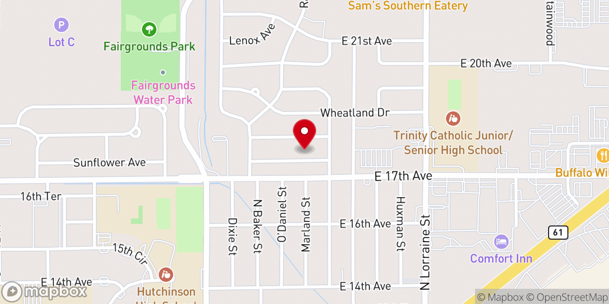 Map showing location of Mt Olivet Worship Center