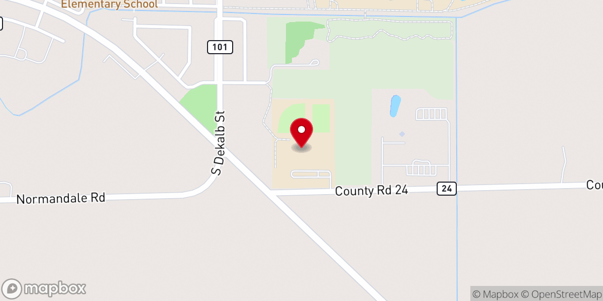 Map showing location of St. John Lutheran School