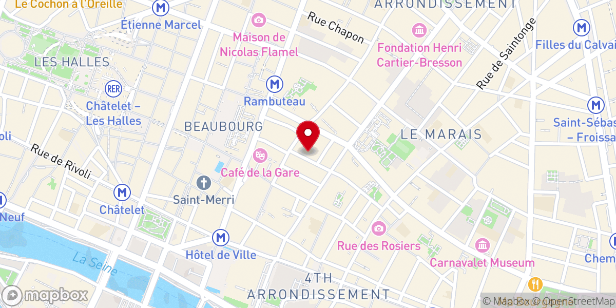Map showing location of TEMPLE DE PARIS