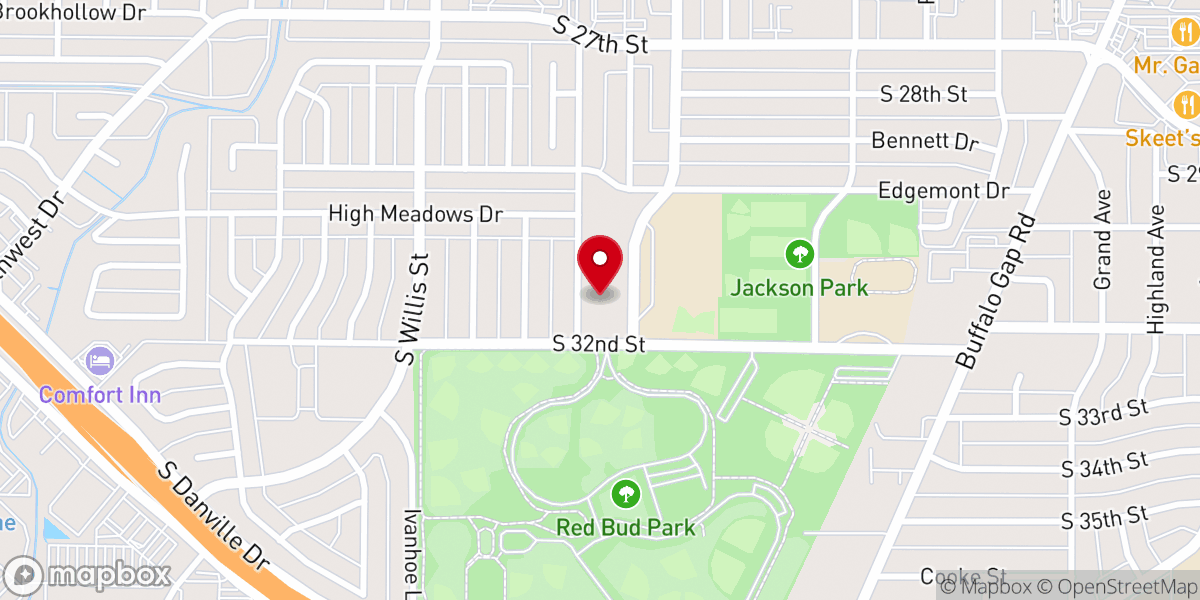 Map showing location of St James United Methodist Church