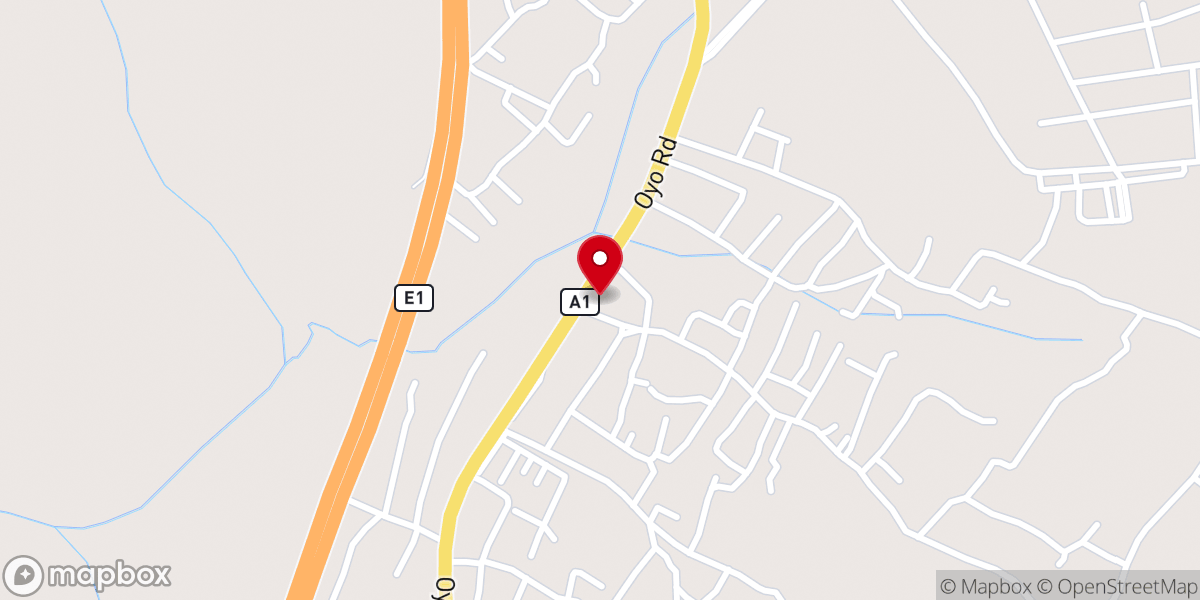 Map showing location of First Baptist Church, Jobele