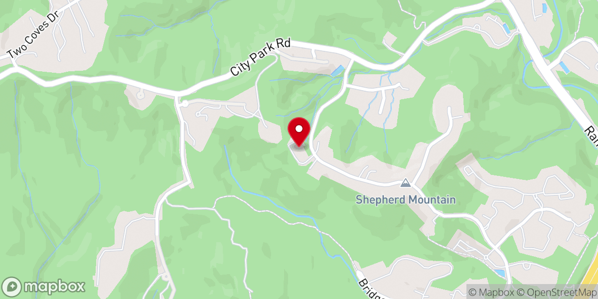 Map showing location of Shepherd of the Hills Christian Church