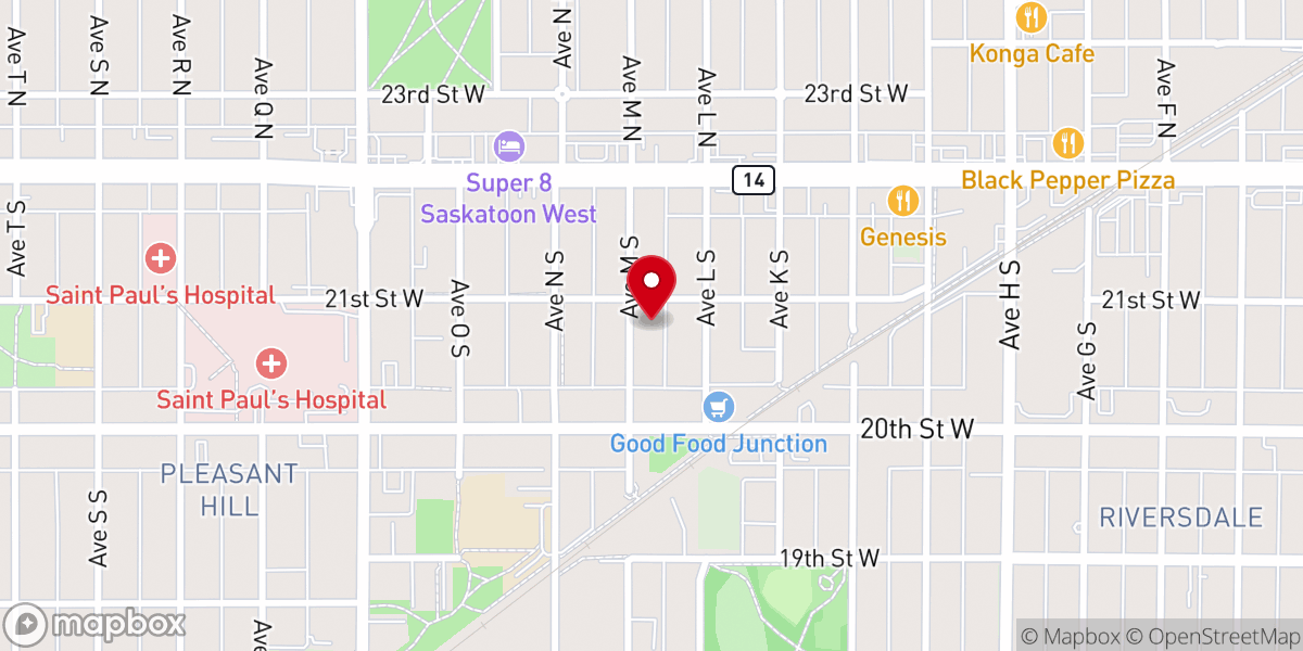Map showing location of St George's Ukrainian Catholic Cathedral