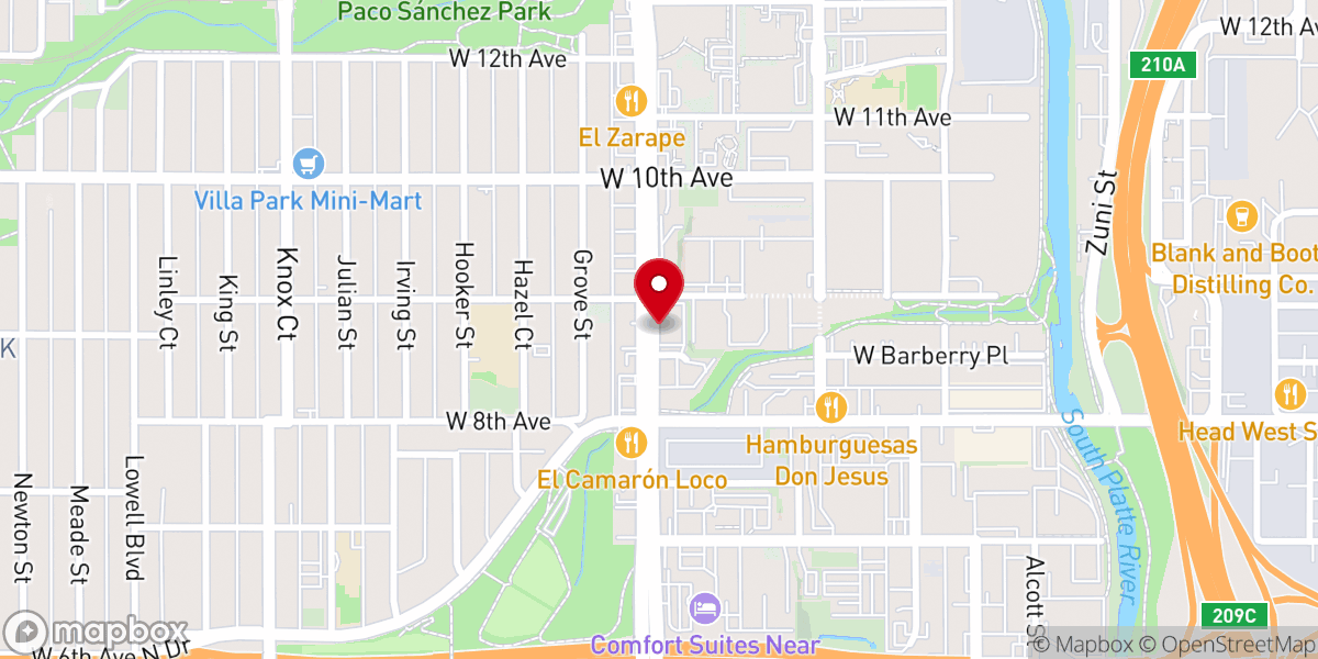 Map showing location of Iglesia Tabernaculo De David