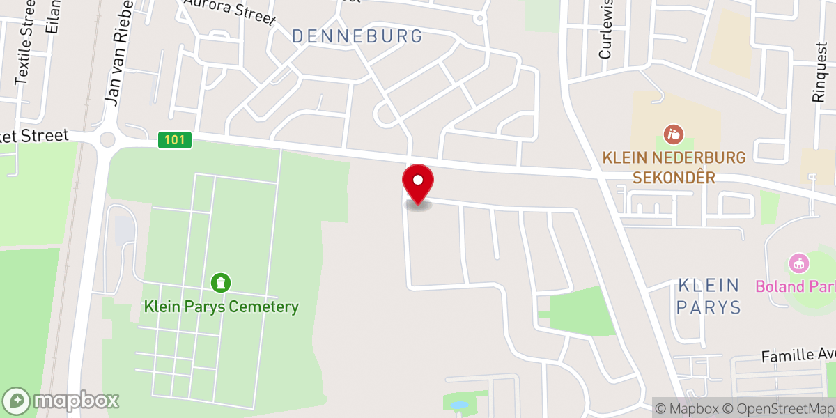 Map showing location of Christ Church Paarl