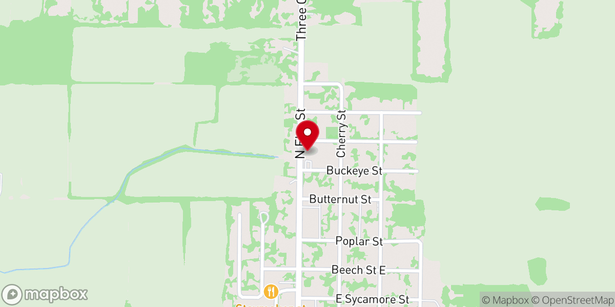 Map showing location of Calvary Tablenacle