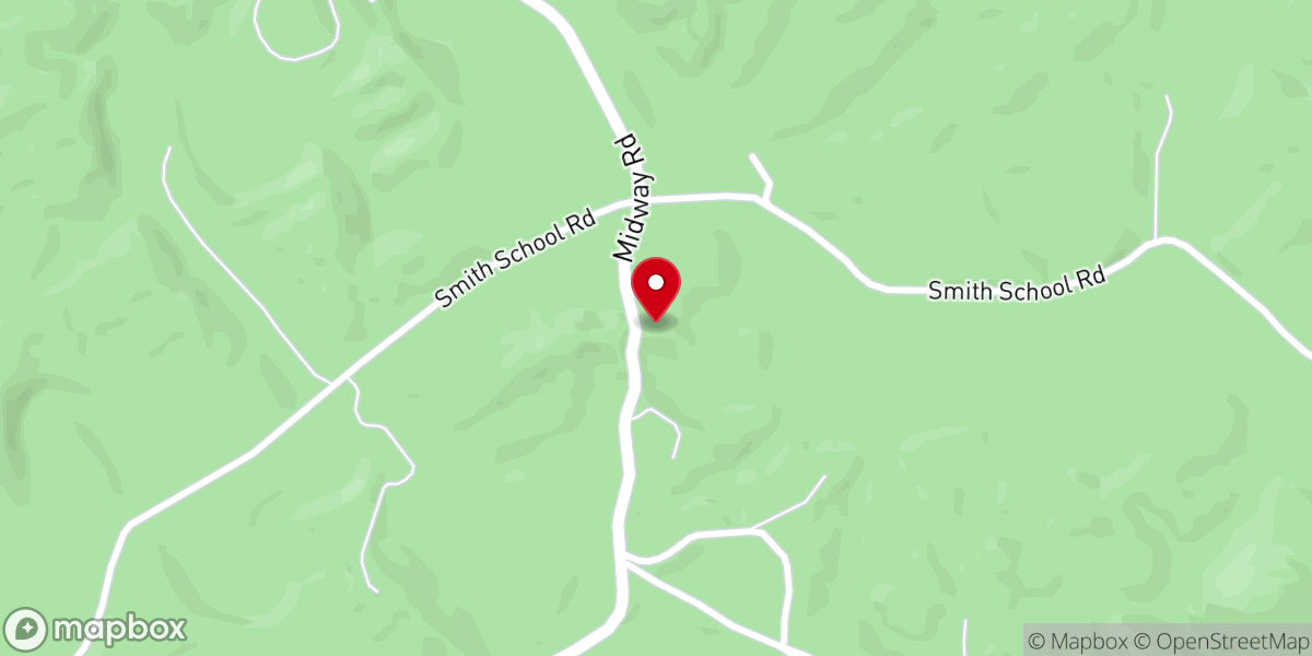 Map showing location of Ebenezer Baptist Church