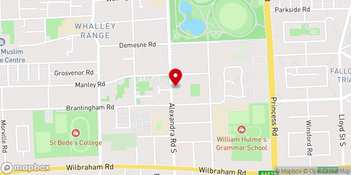Map showing location of English Martyrs R C Church