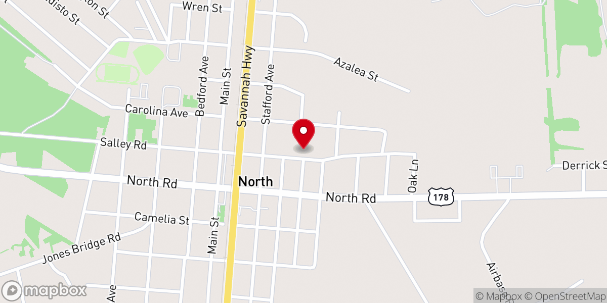 Map showing location of North United Methodist Church