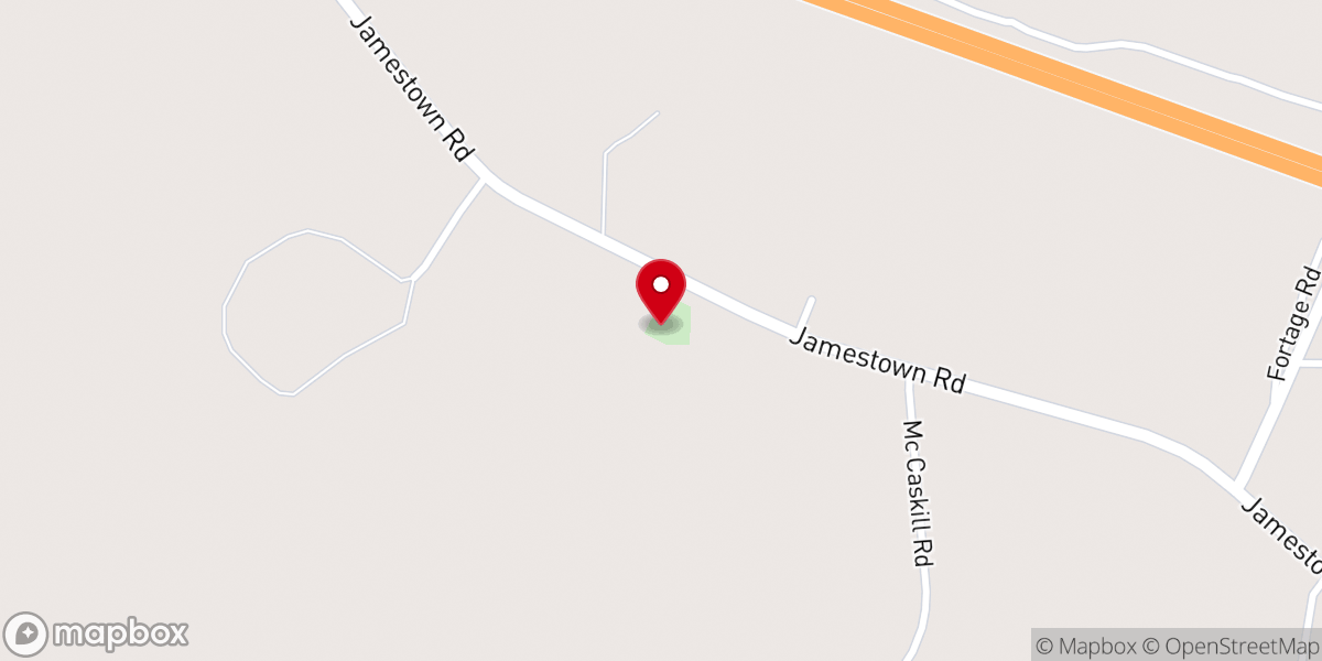 Map showing location of Mizpah Baptist Church