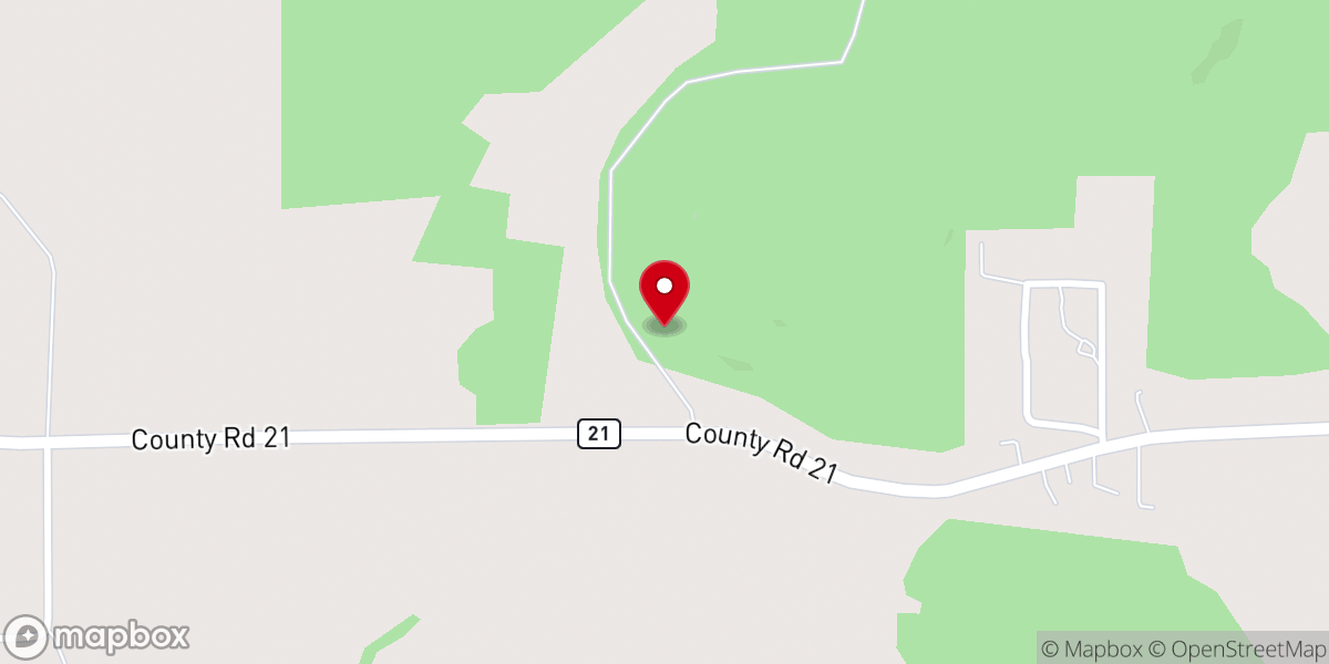 Map showing location of Pikeville Church