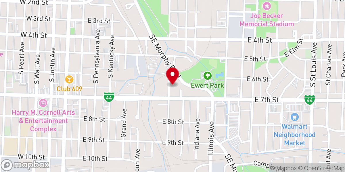 Map showing location of Unity Baptist Church