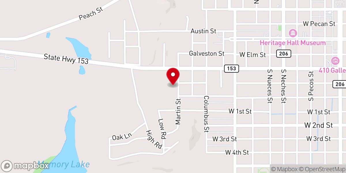 Map showing location of burkett baptist church