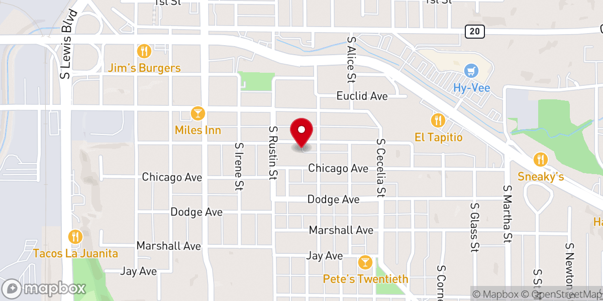 Map showing location of Third Presbyterian Church