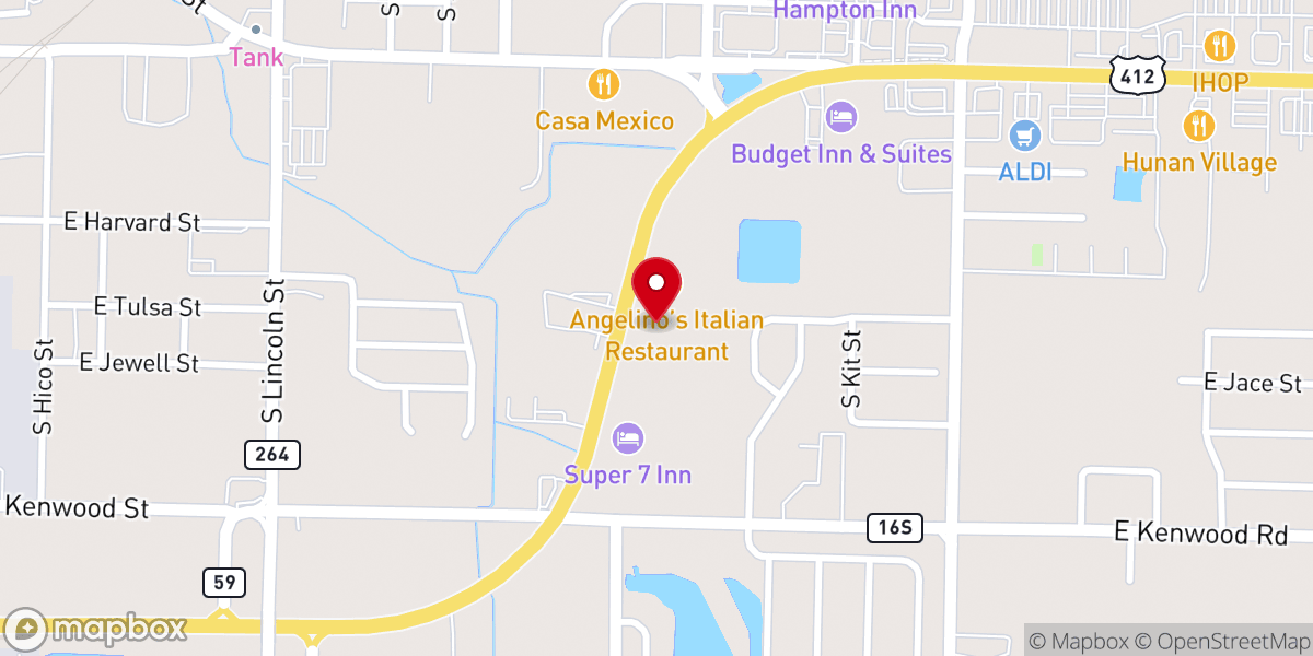 Map showing location of Eastgate Church of Christ