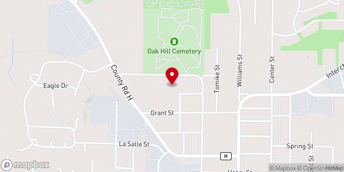 Map showing location of First Lutheran Church and School