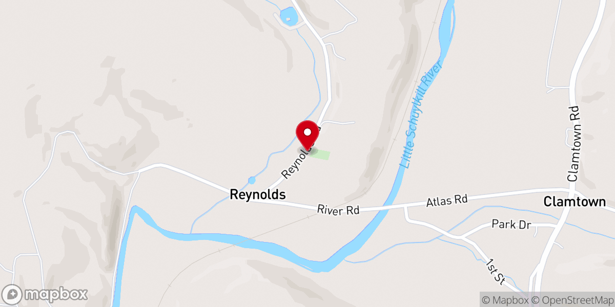 Map showing location of Zion United Methodist Church