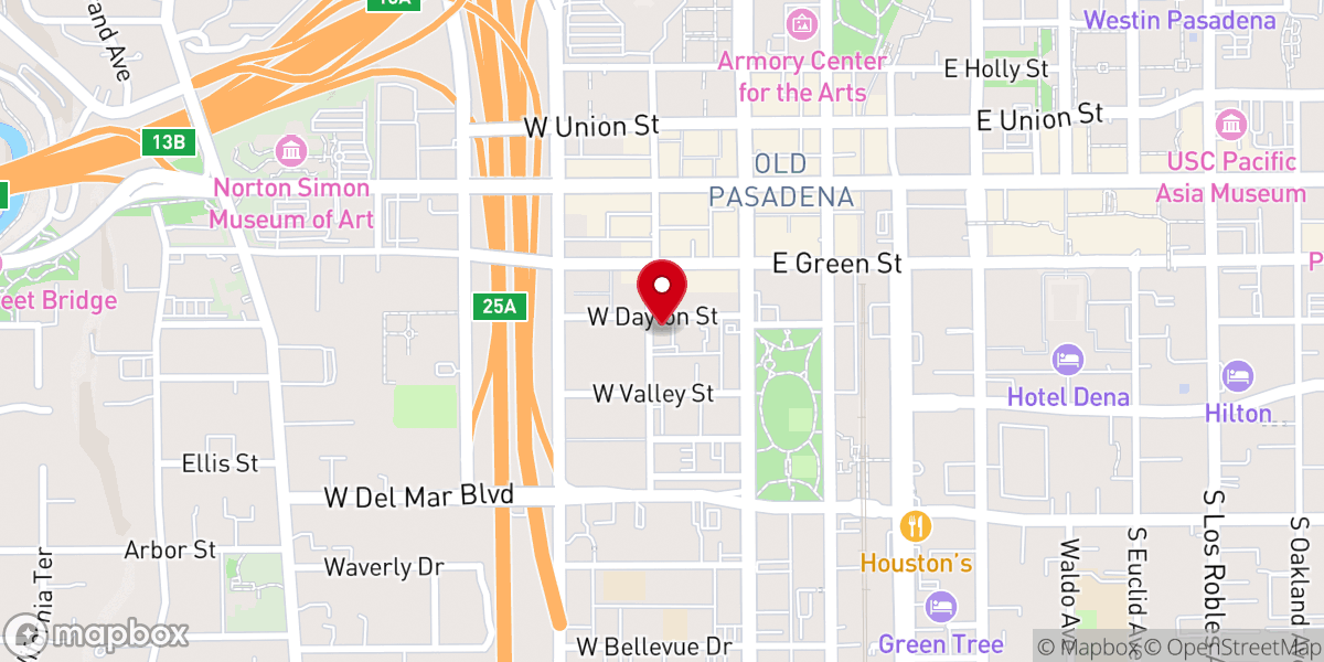 Map showing location of Friendship Pasadena Church