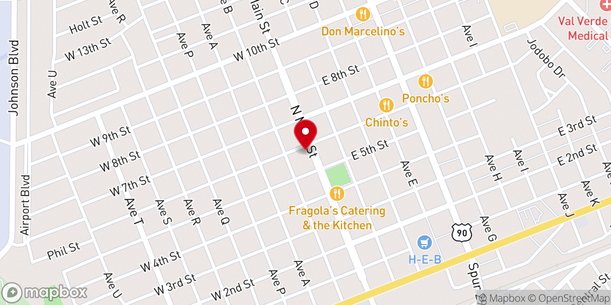 Map showing location of Del Rio Seventh-day Adventist Church