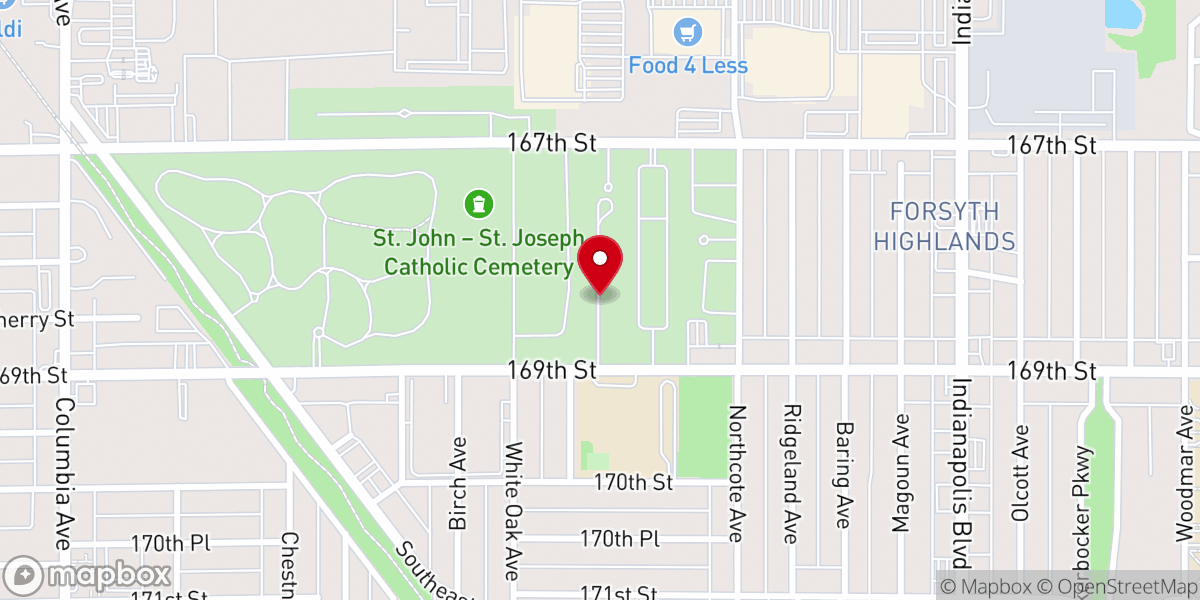 Map showing location of St Michael The Archangel Polish National Catholic Church Cemetary