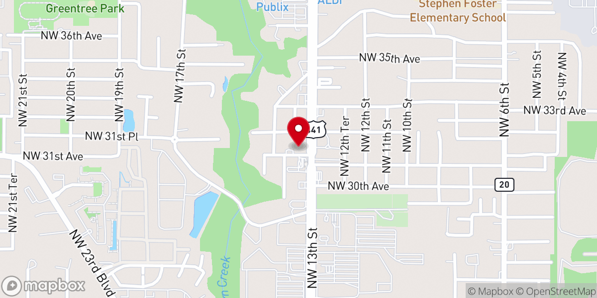 Map showing location of Grace Presbyterian Church