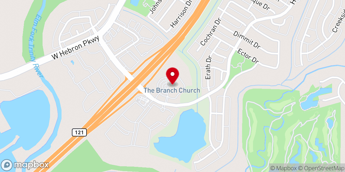 Map showing location of The Branch Church - Vista Ridge