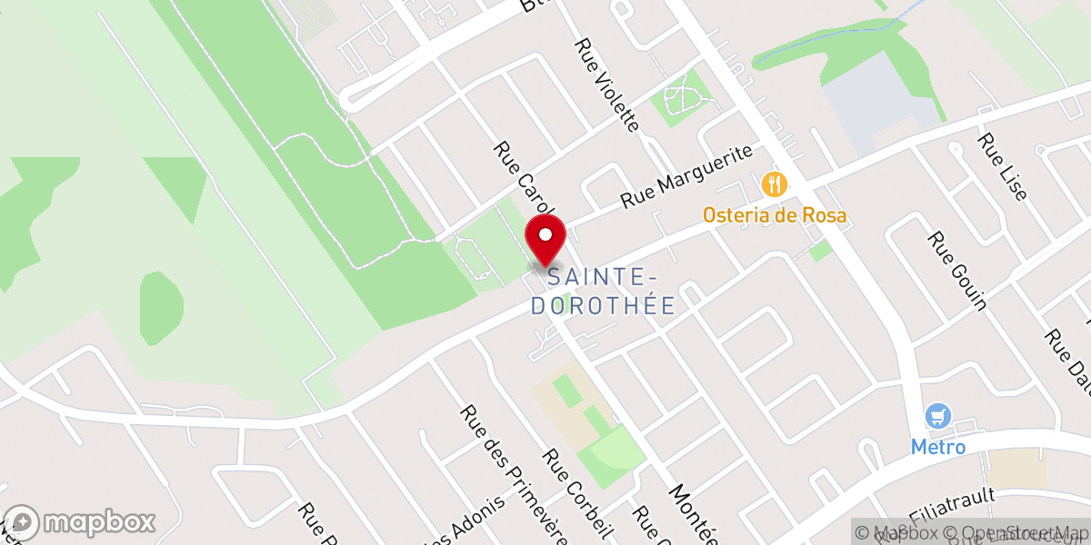Map showing location of Paroisse Sainte-Dorothée