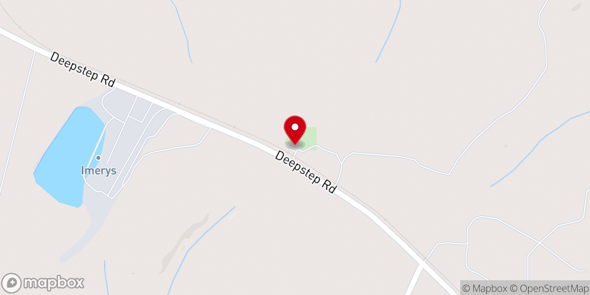 Map showing location of Robin Springs Baptist Church