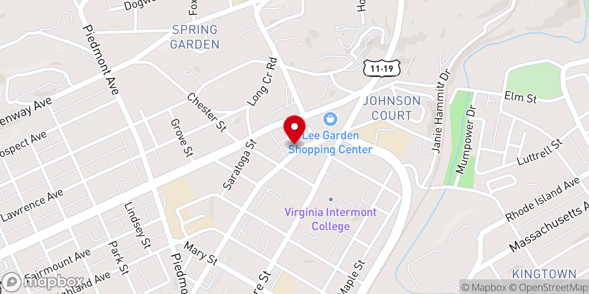 Map showing location of Parish Life Center