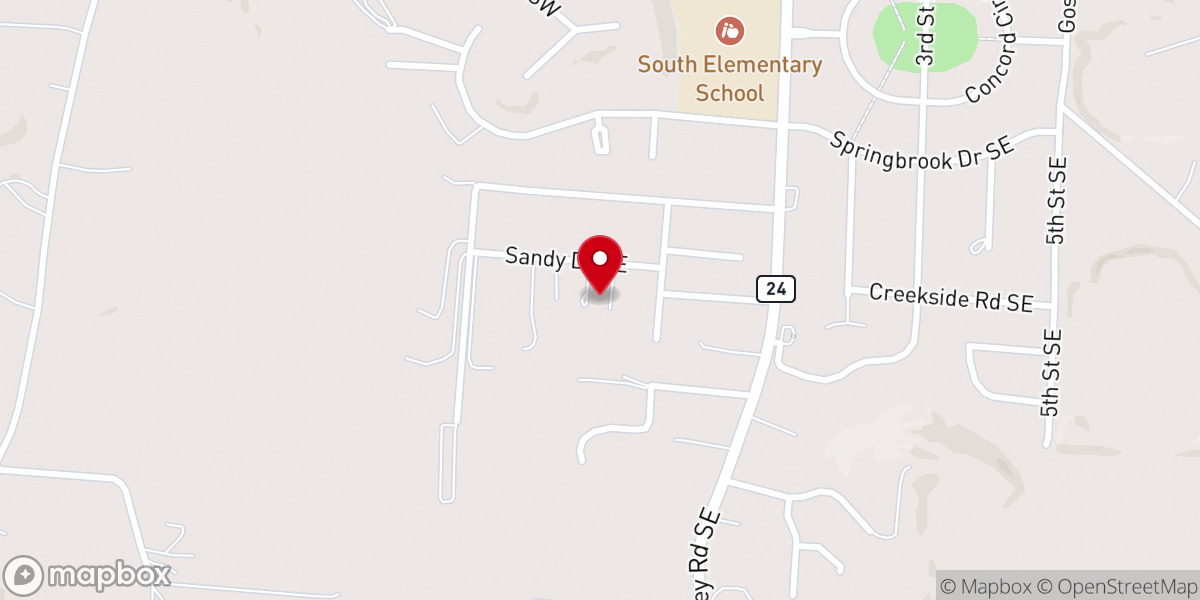 Map showing location of Seventh-Day Adventist Church